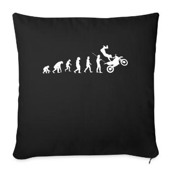 Motocross evolution - Sofa pillowcase 17,3'' x 17,3'' (45 x 45 cm) - black - Front