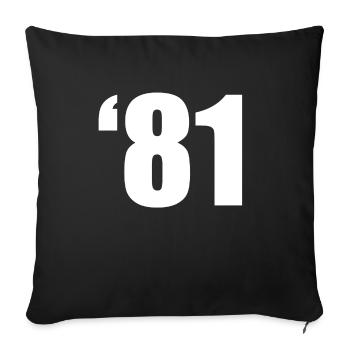 81 - LE NOMBRE - Housse de coussin décorative 45 x 45 cm - noir - Devant