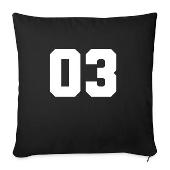 Team 03 - Sofa pillowcase 17,3'' x 17,3'' (45 x 45 cm) - black - Front