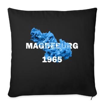 Magdeburg 1965 - Sofakissenbezug 45 x 45 cm - Schwarz - Vorne
