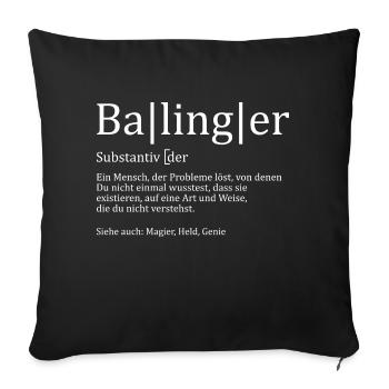 Schwaben Synonym - Sofakissenbezug 45 x 45 cm - Schwarz - Vorne