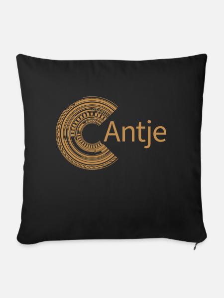 Für Antje - Sofakissenbezug 45 x 45 cm - Schwarz