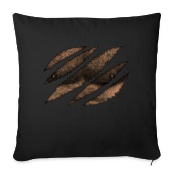Bärentatze - Sofakissenbezug 45 x 45 cm - Schwarz - Vorne