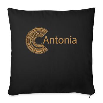 For Antonia - Sofa pillowcase 17,3'' x 17,3'' (45 x 45 cm) - black - Front