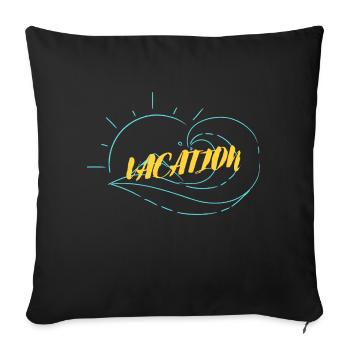 Ready for a holiday? - Sofa pillowcase 17,3'' x 17,3'' (45 x 45 cm) - black - Front