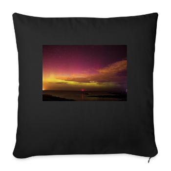 northern lights - Sofa pillowcase 17,3'' x 17,3'' (45 x 45 cm) - black - Front