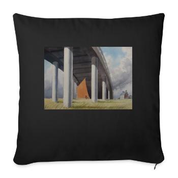 The Flyover - Sofa pillowcase 17,3'' x 17,3'' (45 x 45 cm) - black - Front