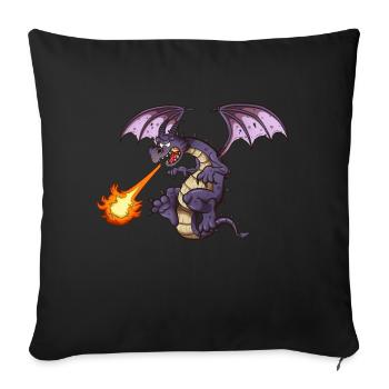 Angry Dragon - Sofa pillowcase 17,3'' x 17,3'' (45 x 45 cm) - black - Front