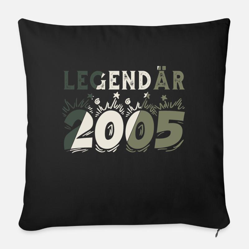 Legendär 2005 - Sofakissenbezug 45 x 45 cm - Schwarz