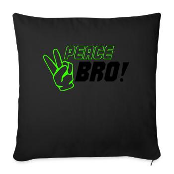 peace bro 02 - Sofakissenbezug 45 x 45 cm - Schwarz - Vorne