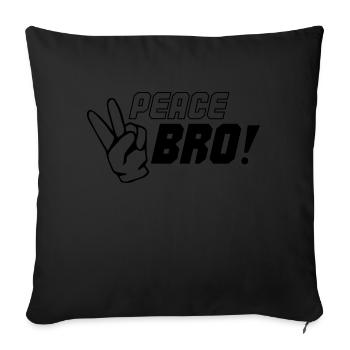 peace bro 01 - Sofakissenbezug 45 x 45 cm - Schwarz - Vorne