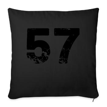 57 - Sofakissenbezug 45 x 45 cm - Schwarz - Vorne