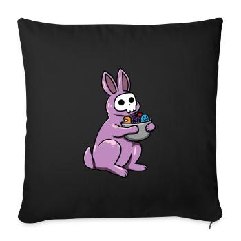Gothic Rabbit Gothic Rabbit Gothic Easter Emo Goth - Sofa pillowcase 17,3'' x 17,3'' (45 x 45 cm) - black - Front