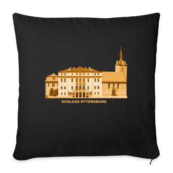 Ettersburg Schloss Weimar Thüringen Kirche - Sofakissenbezug 45 x 45 cm - Schwarz - Vorne