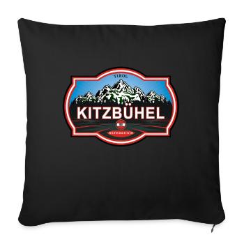Kitzbühel Österreich - Sofa pillowcase 17,3'' x 17,3'' (45 x 45 cm) - black - Front