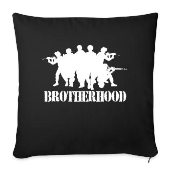 Bundeswehrsoldat Krieger Bruderschaft AGA Soldaten - Sofakissenbezug 45 x 45 cm - Schwarz - Vorne