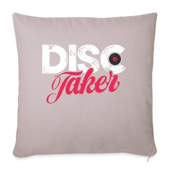 Preneur de disque - Housse de coussin décorative 45 x 45 cm - taupe clair - Devant