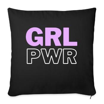 Girl Power Modern - Sofa pillowcase 17,3'' x 17,3'' (45 x 45 cm) - black - Front
