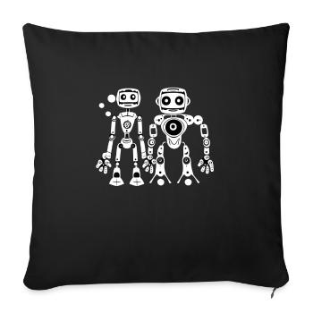 Robo Friends - Sofa pillowcase 17,3'' x 17,3'' (45 x 45 cm) - black - Front