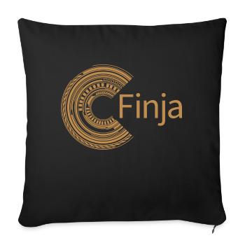 Für Finja - Sofakissenbezug 45 x 45 cm - Schwarz - Vorne