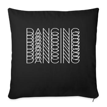 Dancing Dance Music - Sofa pillowcase 17,3'' x 17,3'' (45 x 45 cm) - black - Front