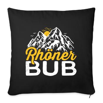 Rhöner Bub - Region Rhön Gebirge - Sofakissenbezug 45 x 45 cm - Schwarz - Vorne