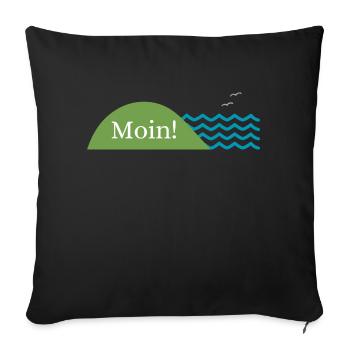 Moin! - Sofakissenbezug 45 x 45 cm - Schwarz - Vorne