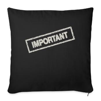 important - Sofakissenbezug 45 x 45 cm - Schwarz - Vorne