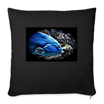 Animals #03 - Sofa pillowcase 17,3'' x 17,3'' (45 x 45 cm) - black - Front