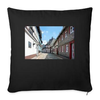 old town of (Altstadt) Goslar Lower Saxony - Sofa pillowcase 17,3'' x 17,3'' (45 x 45 cm) - black - Front