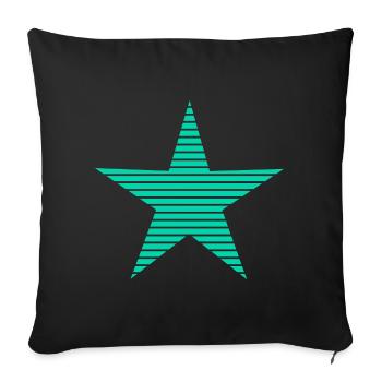 STAR. STARS. STAR. FEAST. ANNIVERSARY. CHRISTMAS - Sofa pillowcase 17,3'' x 17,3'' (45 x 45 cm) - black - Front