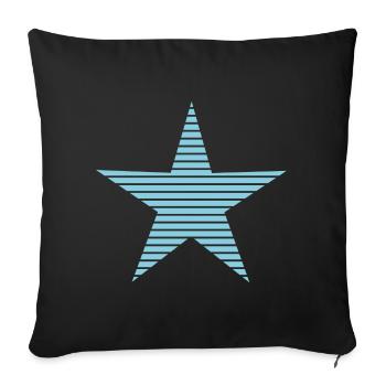 STAR. STARS. STAR. FEAST. ANNIVERSARY. CHRISTMAS - Sofa pillowcase 17,3'' x 17,3'' (45 x 45 cm) - black - Front