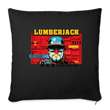 Lumberjack man - Sofakissenbezug 45 x 45 cm - Schwarz - Vorne