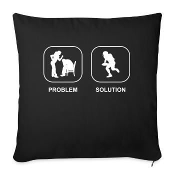 Joueurs de football américain Entraîneurs de football américain - Housse de coussin décorative 45 x 45 cm - noir - Devant
