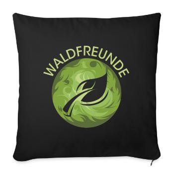 Forest Friends Leaf Nature Nature Nature Forest Protection - Housse de coussin décorative 45 x 45 cm - noir - Devant