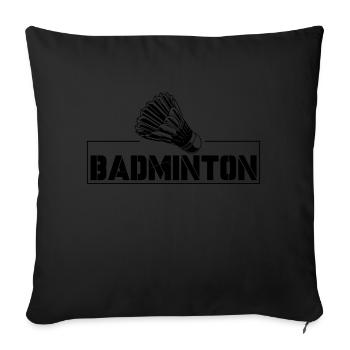 badminton - Housse de coussin décorative 45 x 45 cm - noir - Devant