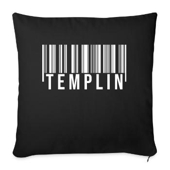 Templin Strichcode - Sofakissenbezug 45 x 45 cm - Schwarz - Vorne