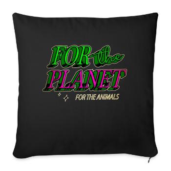birthday space ship art gift idea believe quote - Sofakissenbezug 45 x 45 cm - Schwarz - Vorne