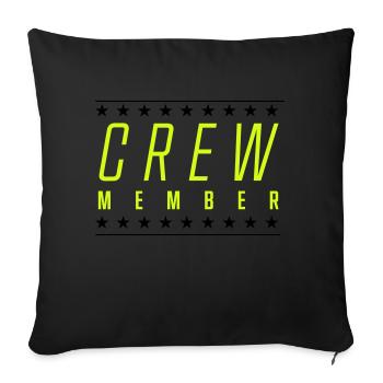 Membre d’équipage - Housse de coussin décorative 45 x 45 cm - noir - Devant
