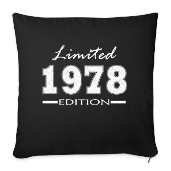 1978 Birthday Gift 45 Years - Sofa pillowcase 17,3'' x 17,3'' (45 x 45 cm) - black - Front