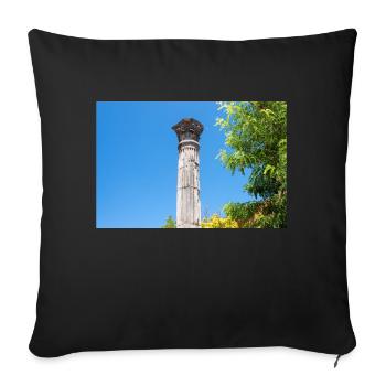 Petra-Zoranića-Square (Trg Petra Zoranica) Zadar - Sofa pillowcase 17,3'' x 17,3'' (45 x 45 cm) - black - Front