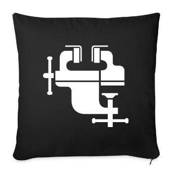 Illustration du symbole de l’icône de l’outil Vice - Housse de coussin décorative 45 x 45 cm - noir - Devant