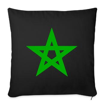 Maroc - Housse de coussin décorative 45 x 45 cm - noir - Devant