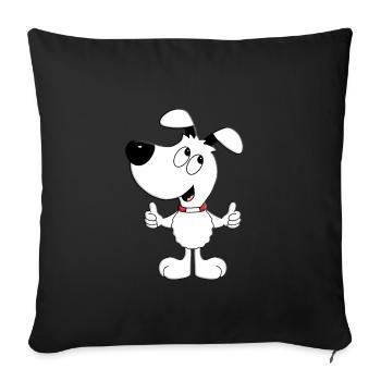 HUND - HUNDE - SUPER - LIKE - LIKEN - MÖGEN - Sofakissenbezug 45 x 45 cm - Schwarz - Vorne