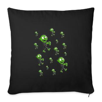 ZOMBIES - ZOMBIE - HALLOWEEN - Sofakissenbezug 45 x 45 cm - Schwarz - Vorne