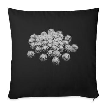 Fireworks of flowers - Sofa pillowcase 17,3'' x 17,3'' (45 x 45 cm) - black - Front