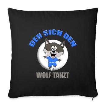 DER SICH DEN WOLF TANZT - TÄNZER - MONDSCHEIN - Sofakissenbezug 45 x 45 cm - Schwarz - Vorne