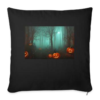 Halloween pumpkin - Sofa pillowcase 17,3'' x 17,3'' (45 x 45 cm) - black - Front