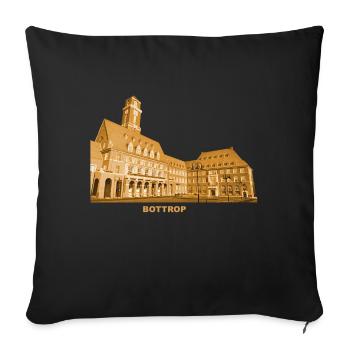 Bottrop Town Hall Ruhr Area North Rhine-Westphalia - Sofa pillowcase 17,3'' x 17,3'' (45 x 45 cm) - black - Front