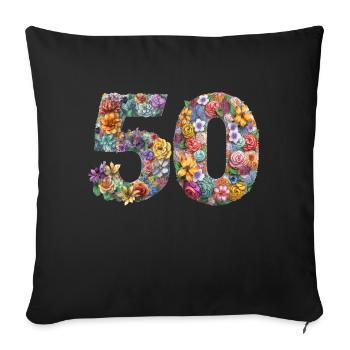 50e anniversaire vintage rétro Né en 1973 Anniversaire - Housse de coussin décorative 45 x 45 cm - noir - Devant